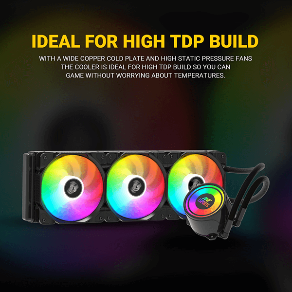 Ant Esports ICE-360 ARGB 360mm CPU Liquid Cooler (Black)